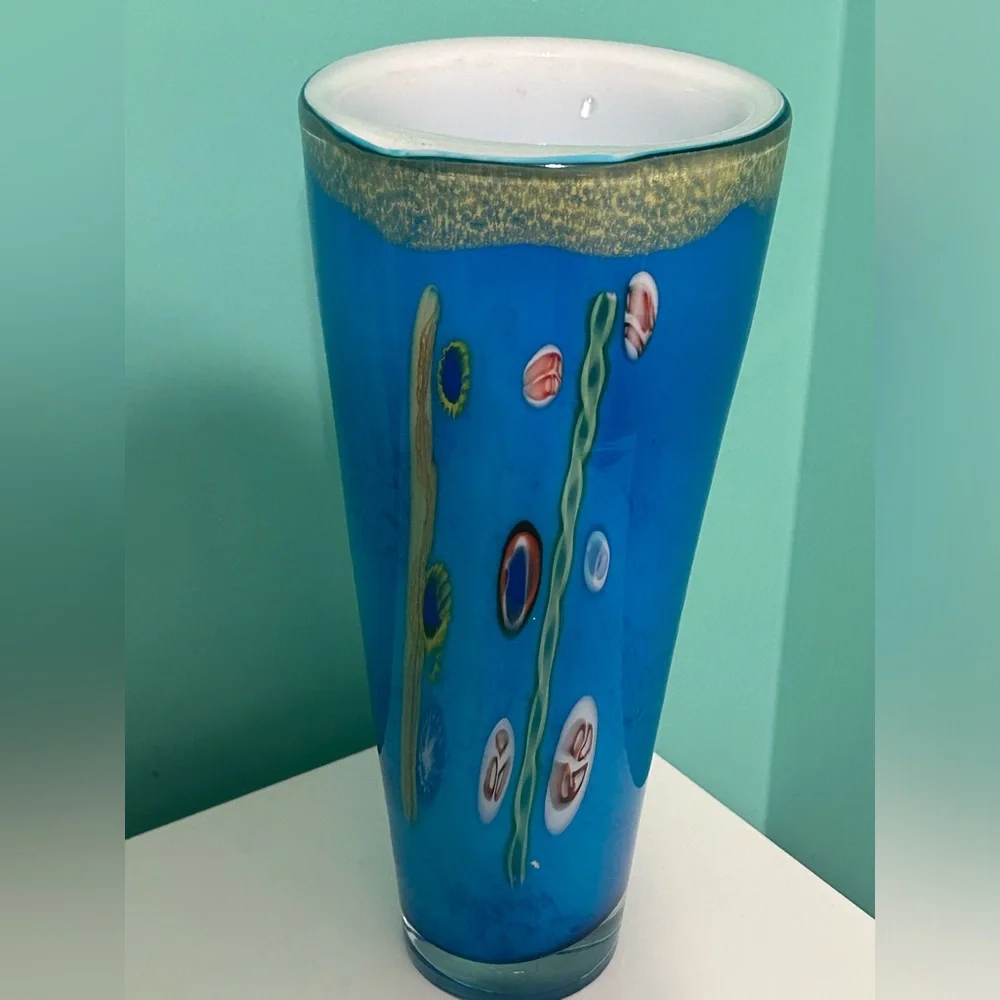 Venetian Murano Millefiori Glass Vase created and/or inspired by Dino Ma…